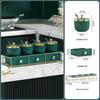 Deouxingguang 4-Grid Spice Jar Set with Storage Rack