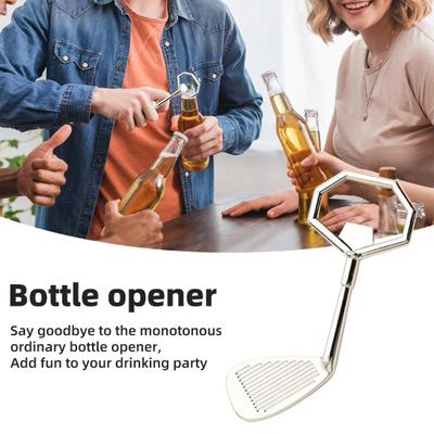 Golf Club Bottle Opener for Beer Lovers Novelty Golf Themed Beer Opener Multi-Functional Bar Accessory
