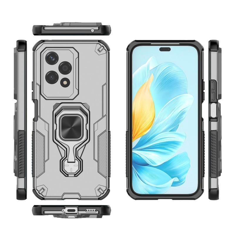Pro Honor 200 Lite Pouzdro na telefon WANLONFENG PC TPU Zadní kryt Stojánek s Tvrzeným sklem