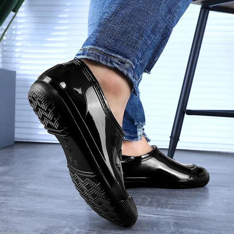 Scarpe basse antiscivolo impermeabili Moda Sovrascarpe Cucina Chef Stivali da pioggia Stivali di gomma da uomo Stivali da pioggia Adulto Quattro stagioni Lavoro Tubo corto