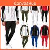 Stylish Men's Tracksuit Jogging Hoodie Coat Jacket With Zipper And Adjustable Pants Set For Activewear