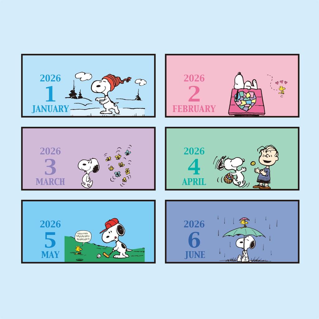 Sanrio 2026 Snoopy Paper Mini Ring 621838 Calendar, Desktop,