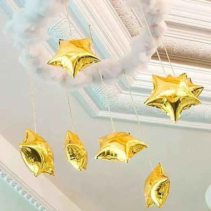 10 buc 18 inch Balon Stea Aurie Neagră Roșie Balon Folie Pentagramă Balon Heliu Decoratiune Petrecere de Crăciun Zi de Naștere Nuntă