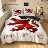 Middlesbrough Fc Pattern Bedding uilt Set uilt Cover Pillowcase Home Decoration Birthday Gift (1 * duvet cover + 2 * pillowcase without core)