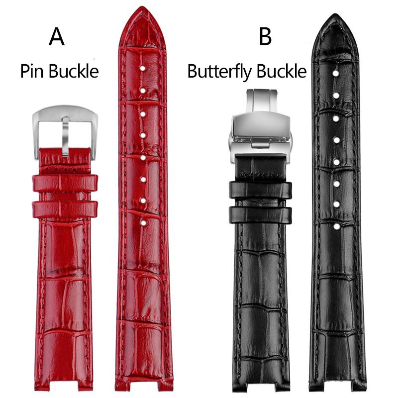 Watchband Rossini Cowhide Leather For 516752 616764 517784 5758g Notch Watch Chain Strap Red Bracelet Men Women 14mm 16mm 18mm