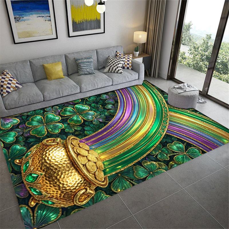 2025 New Coins&Rainbows Carpet Rug for Living Room Bedroom Home Sofa Decoration,Kids play Non-slip Floor Mat116