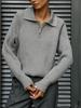 2026 Fall Winter New Polo Collar Knit Sweater Women Casual Pullover Top