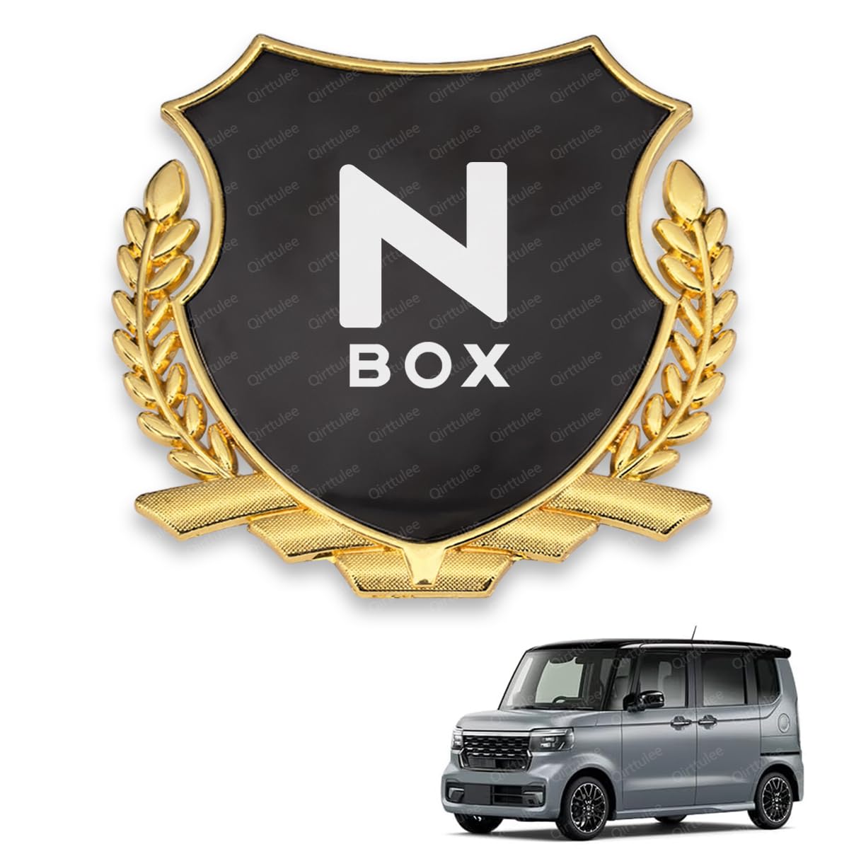 

Car Metal Car Sticker Car Logo Decorative Sticker Mirror N-BOX Emblem, Emblem, N-BOX JF3/JF4 Decal, (Gray Finish, N-BOX)