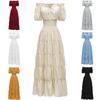 Medieval Renaissance Women's Long Dress for Halloween Role Play Costume Q324