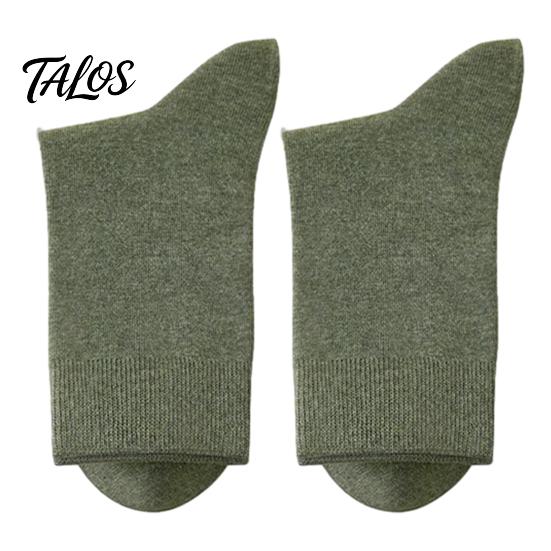 Chaussettes Business Respirantes Homme Mi-mollet, Couleur Unie Décontractées Douces Non Serrantes Évacuant la Transpiration pour l'Automne l'Hiver et le Quotidien Humidité