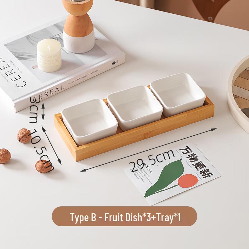 

Japanese Bamboo Fiber Snack Serving Tray