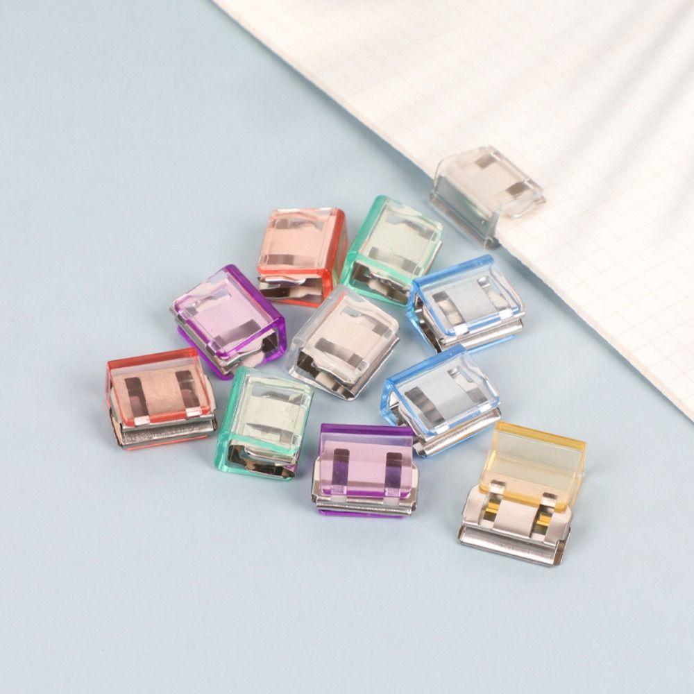 Morandi Color Letter Paper Clip Transparent Test Paper File Folder Push Clip  School Office