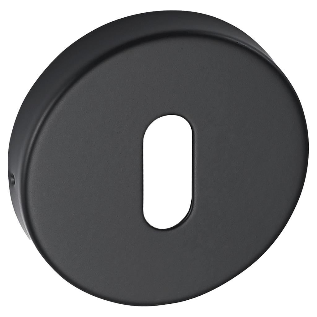Rozeta Okrągła Klucz Czarna Matowa Stal Nierdzewna 52Mm