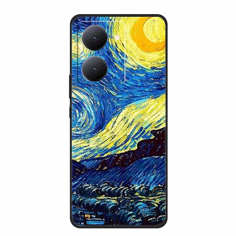 For VIVO Y36 Y78m Y27 5G Case Animals Soft Silicone Back Cover Phone Cases for VIVO Y27 5G VIVOY36 5G 6.64" Cool Wolf Cat Fundas