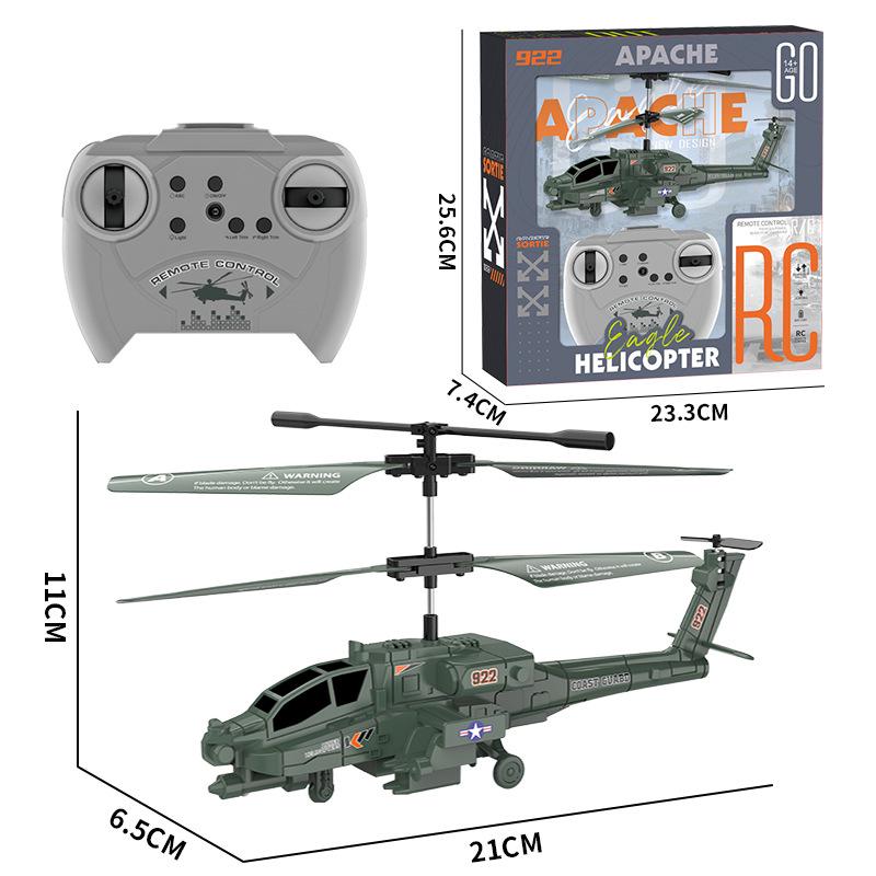 3.5-Channel Alloy Remote Control Helicopter with Cool Lights - Drop-Resistant Toy Aircraft