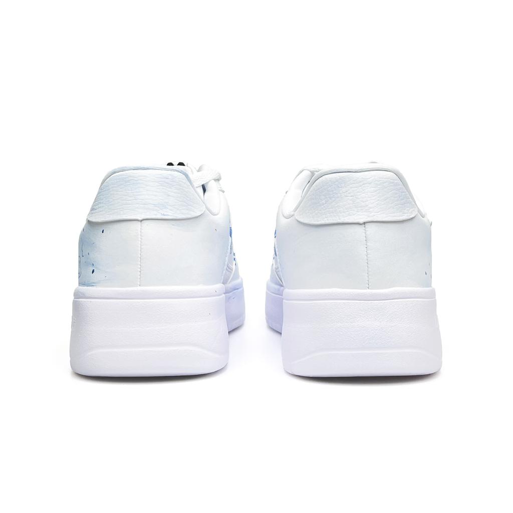 Li Ning Floating Boat Thermal Abrasion Resistant Lightweight Slip Resistant Low top Skateboard Shoes Unisex White Blue AGCS419-1(Team920-)