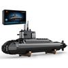 JMBricklayer Nuclear Submarine Block 61505 with LED Light - Adult Military Model, World War II Historical Collectible, Decorative, Boys' Birthday Gift