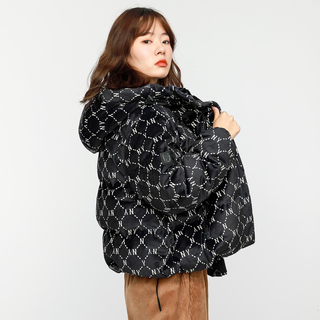 New MLB Old Flower Down Jackets Women's Black 3FDJM0216-50BKS