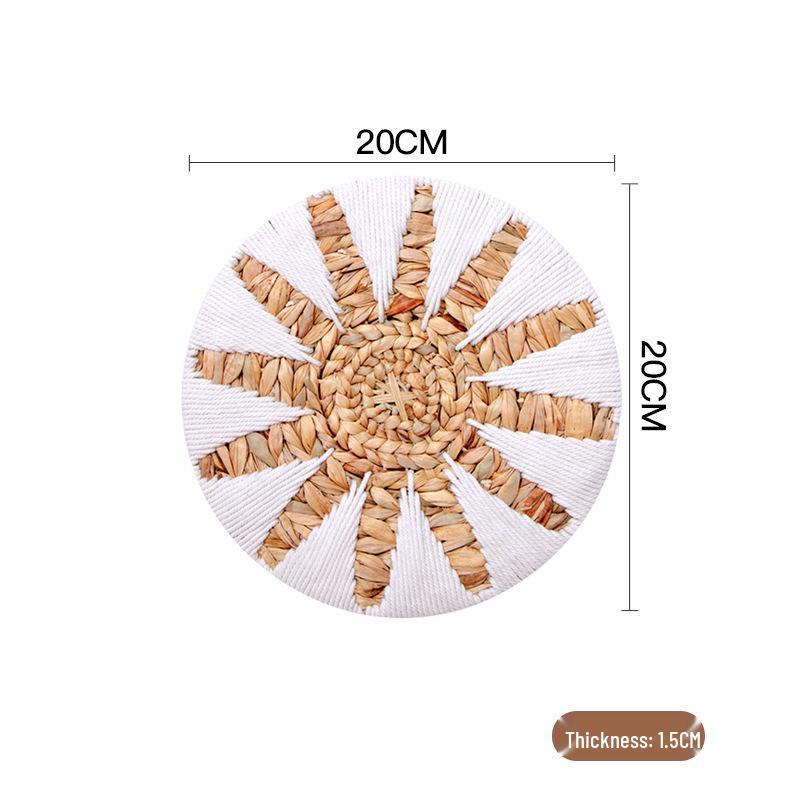 Wabi-Sabi Rattan Wall Hanging for Living Room, Bedroom, or Entryway