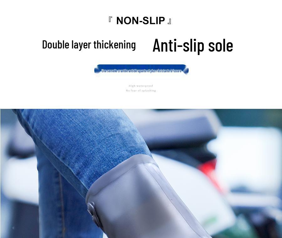 Unisex Waterproof Non-Slip Silicone Rain Boots - Wear-Resistant Overshoes for Mountaineering