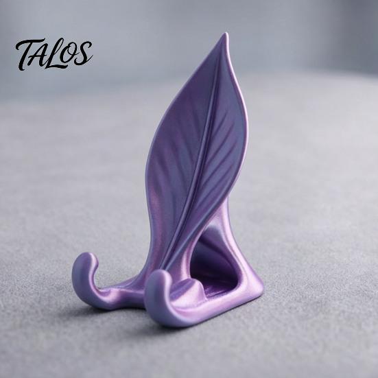 Universal Mobile Phone Holder Leaf Shaped Stand, 3D Printed with Double Portable Support Hook Support, Creative Hands Free Video Cradle, Artistic