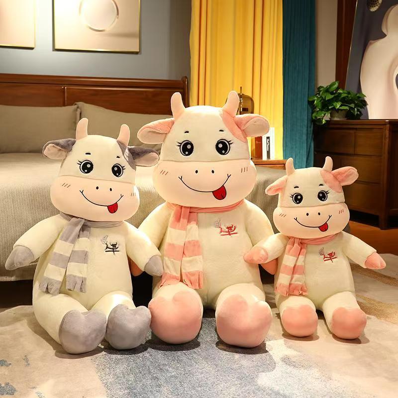 Toys Cute Cow Doll Little Cow Plush Toy Chinese Zodiac Cow Doll Cloth Doll New Year'S Gift Girl'S Birthday Gift