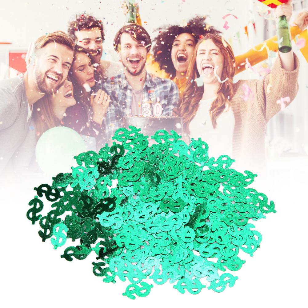 60g Dollar Sign Shaped Throwing Confetti Table Scatters Wedding Party DecorationsGreen