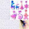 Seasonal Earring Creation Silicone Molds Handcraft Silicone Molds for Christmas Earrings Portable DIY Ear Jewelry Tools