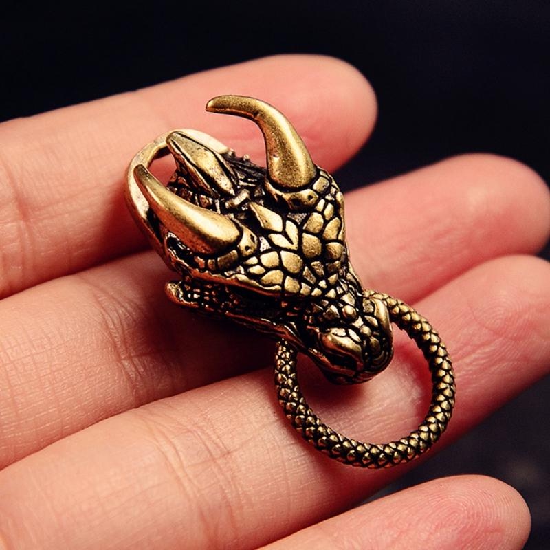 Unique Chinese Dragon Metal Beads Pendant for Paracord and DIY Enthusiasts Jewelry Making Paracord Bead