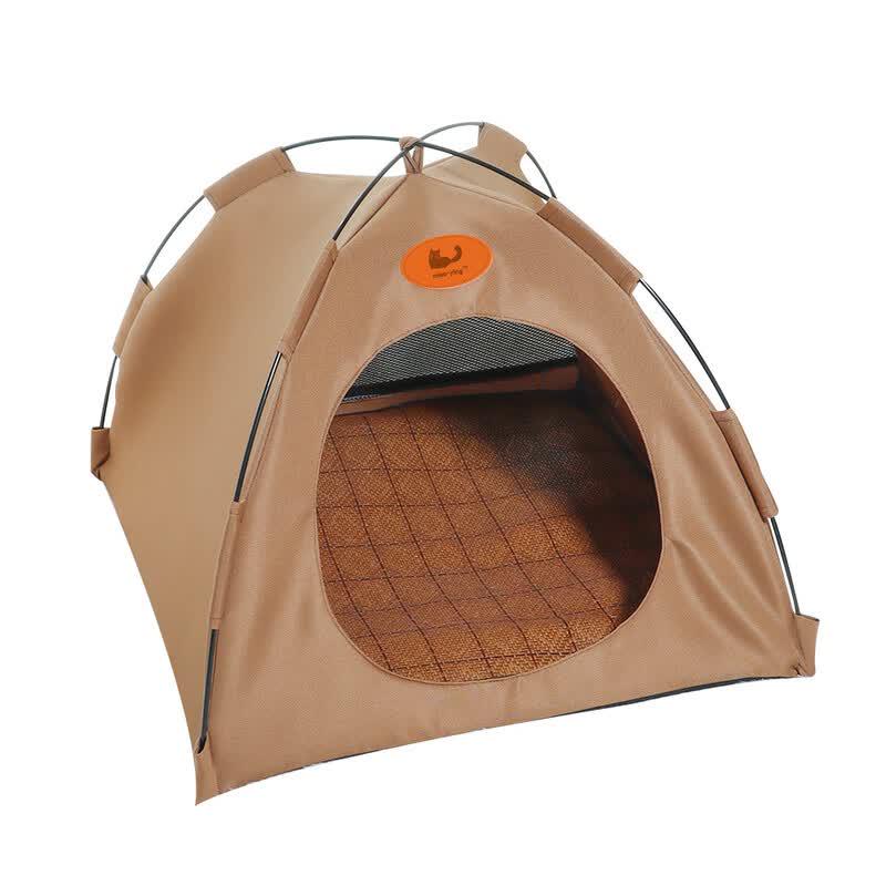 Foldable Semi-Enclosed Pet Tent Bed