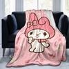 1pc My Melody Cute Wallpaper Blanket, Seasonal Home Decorative Throw for All Seasons, Living Room, Travel, Camping, Car Blankets, Beach, Office Naps,