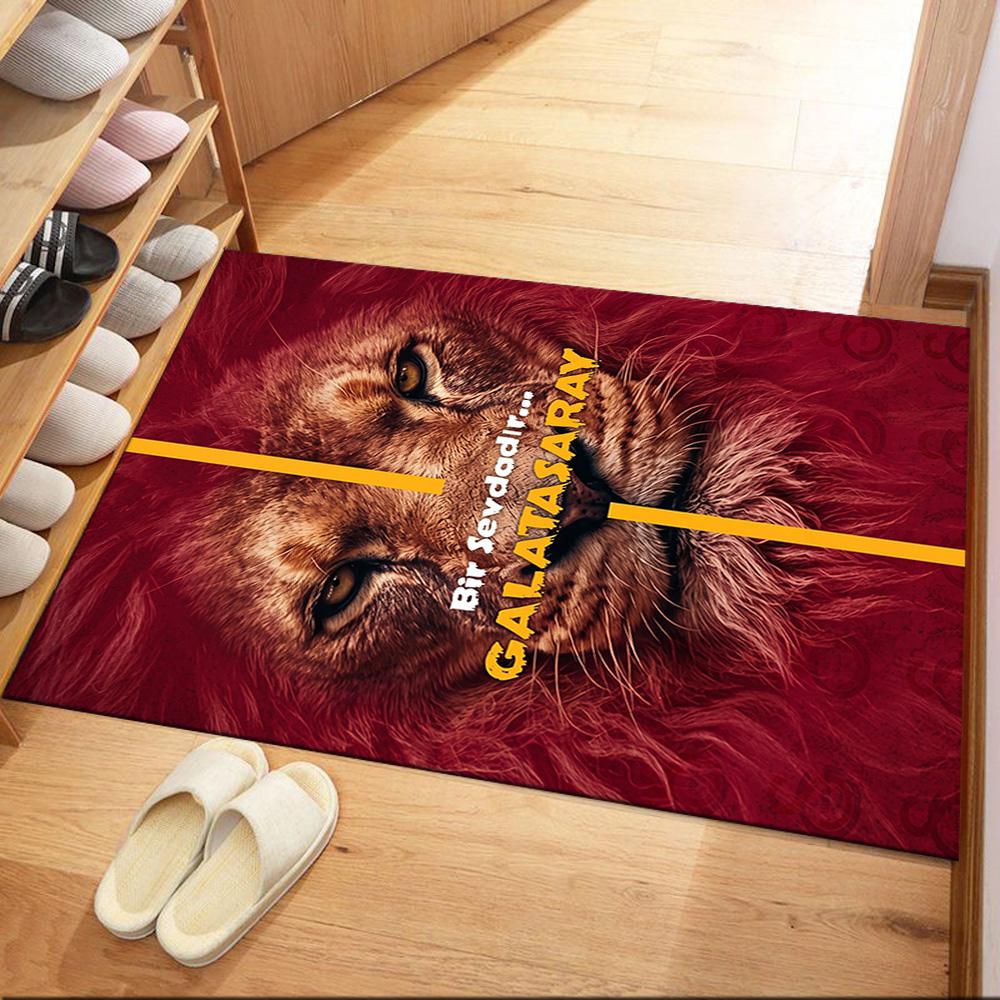 Galatasaray 95 Floor Mat Design for Foyer Game Room Balcony Hallway Anti-slip Rug Office home decor Perfect Gift for Women/Men