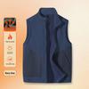 Men's Thickened Fleece Vest, Stand Collar, Double-Sided, Sleeveless Winter Warm Gilet