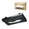 SAKURAN Car Tissue Car Tissue Sun Visor PU Slim Design Case, Holder, Compatible, Hanging, Leather, Headrest/Armrest Compatible, (Black)