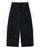 MOZMOZ Star Patch Side Pleated Wide Training Pants Black