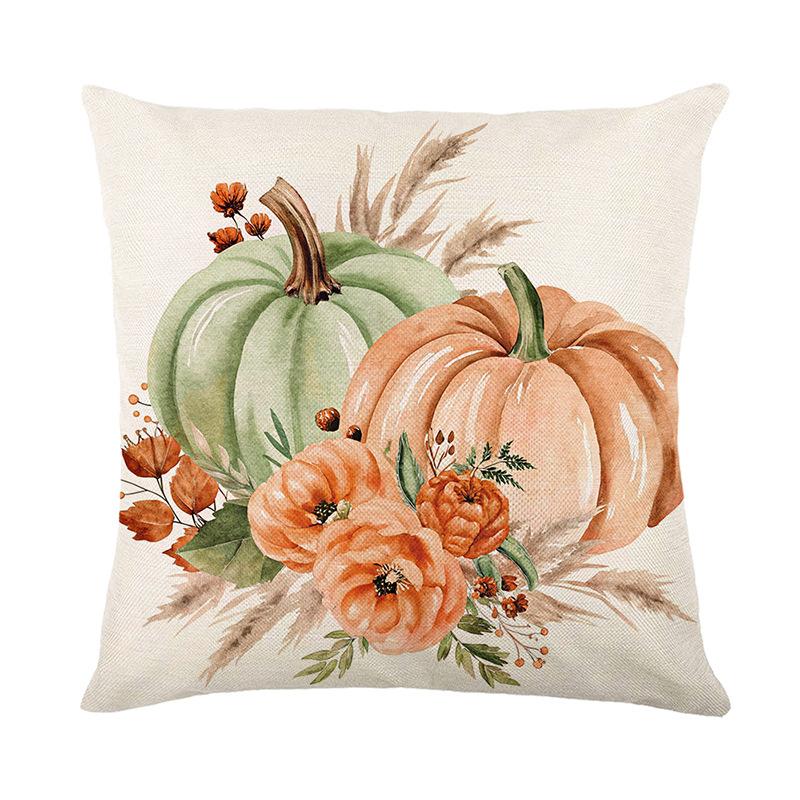 

Autumn Harvest Festival Printed Pillow Cover Thanksgiving Day Decoration Sofa Cushion Cover Bedroom Bedside Cushion Cover 45 * 45Cm (without pillow core)