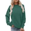2025 Damen einfarbiges Rundhals-Langarm-Sweatshirt - Lässig und bequem für Herbst und Winter