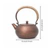 Chinese Tea Ceremony Kettle Handcrafted Hammered Copper for Collectors, Kitchen