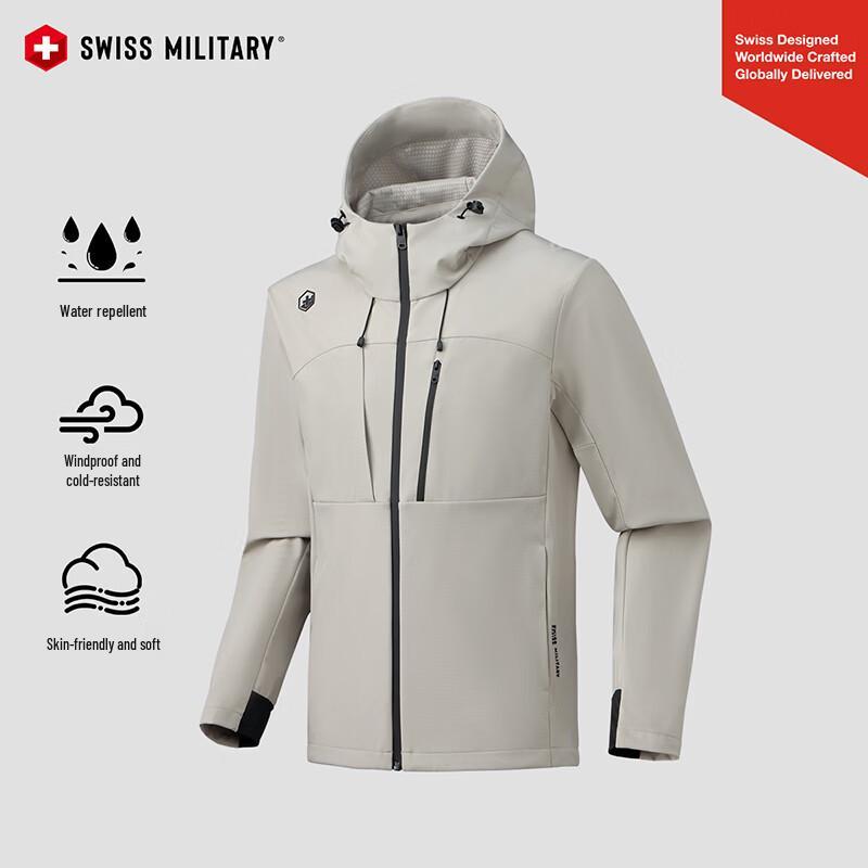 SWISS MILITARY Men s Outdoor Softshell Jacket M легкие хаки