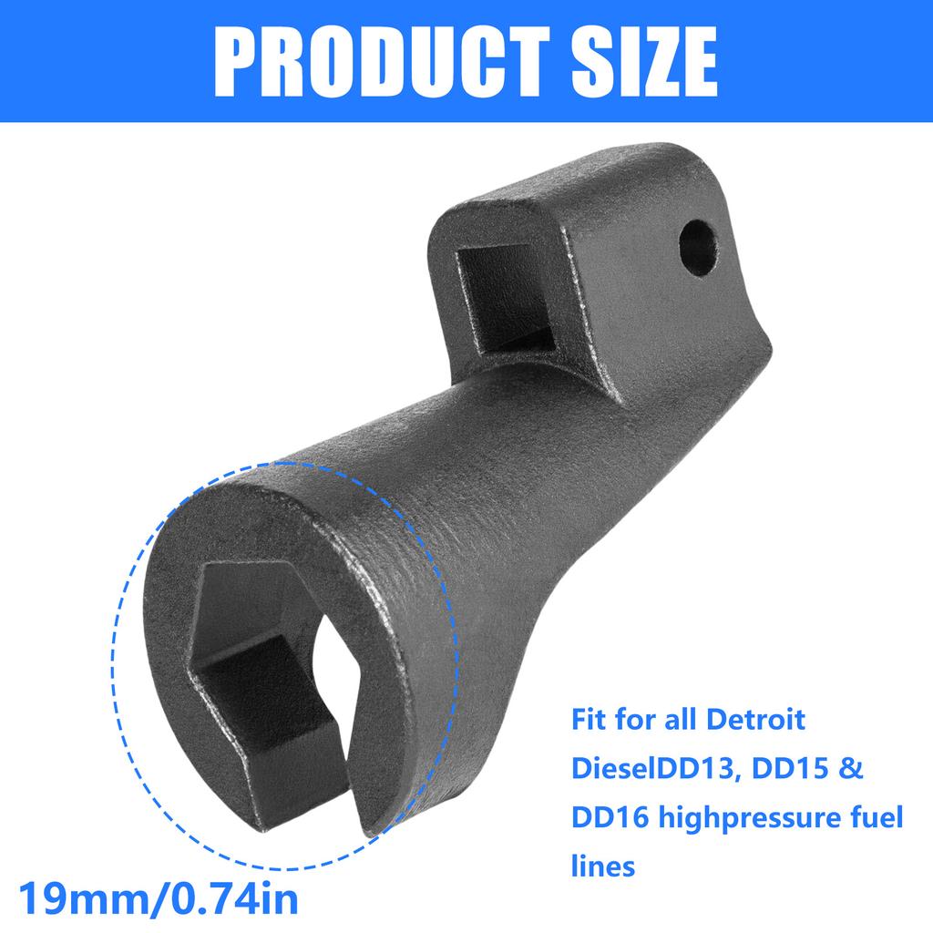 Diesel Fuel Line Socket Tool Replace J-48770 W47058090900 for Detroit DD13 DD15 DD16 Fuel Lines Reinforced Socket Tool