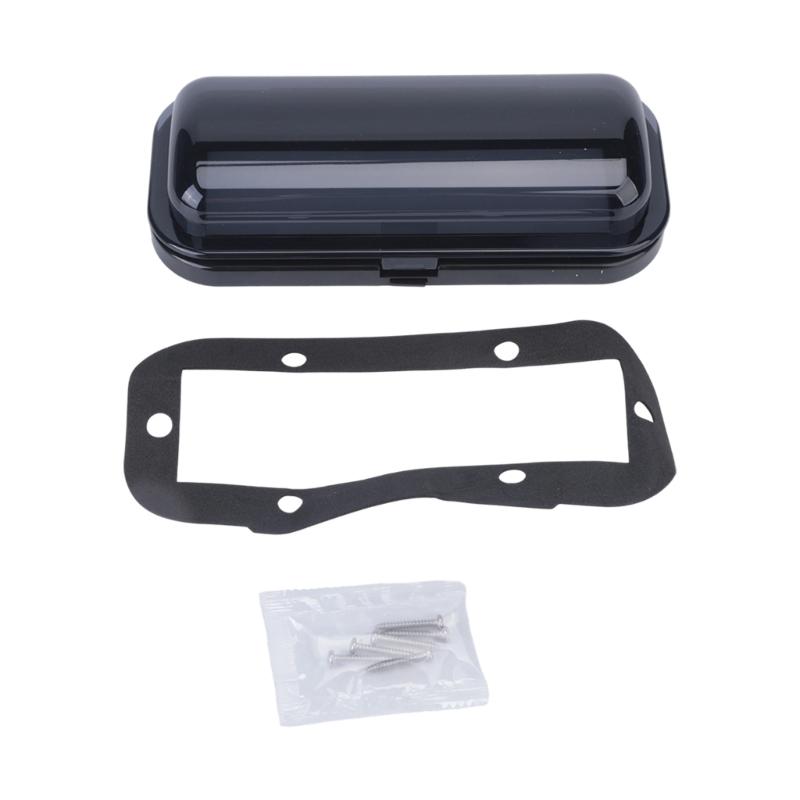 Gray Plastic Marine Radio Panel Cover with Rounded Profile and Visible Window Area for Boat Receiver Face Coverage in Marine Installations, 1 Set