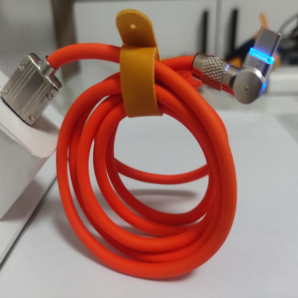 

Кабель для сверхбыстрой зарядки и передачи данных Type-C из цинкового сплава мощностью 120 Вт с вращением на 180°, 6 А 1.5 meters