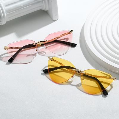 Ochelari de Soare Metalici Fashion Sexy Stil Ochi de Pisică Femei Bărbați Lux Gradient Brand Ochelari de Soare Călătorie în Aer Liber Cumpărături Ochelari pentru Doamnă Domn UV400