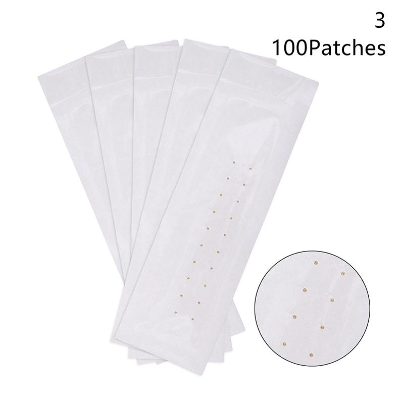 Ear Pressure Stick Acupuncture Auricular Ear Stickers Massage Seeds Stickers 20/100 Patches Gold Silver Color Ear Point Stickers