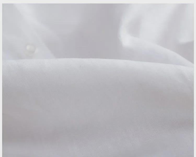 Pánská košile s krátkým rukávem z ledového hedvábí - Letní volný střih, prodyšná, jednobarevná bílá