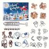 2026 Advent Calendar Puzzle Toy Stainless Steel Logic Game with Christmas Tree Theme Handheld Brain Teasers for Boys Girls Teens