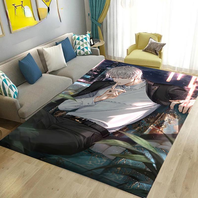 Cartoon Anime Carpets for Living Room Bedroom Bedside Soft Area Rug Anti-slip Large Size Balcony Floor Mats Indoor Decoration