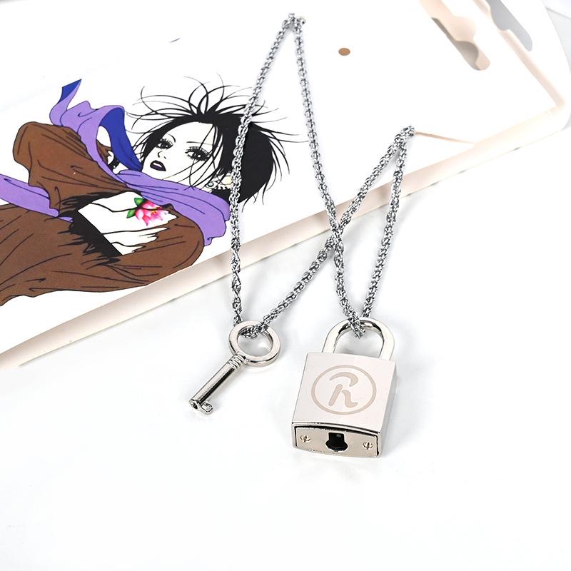 NANA Lock Necklace: Osaki Nana & Honjo Ren Couple Jewelry - Lockable Necklace