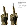 Christmas Middle Finger Decoration Funny Gold Middle Finger Xmas Tree Hanging Ornament Naughty Gag Gifts for Coworker Friends