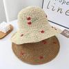 Fresh Cherry Summer Straw Bucket Hat